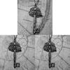 Modern Gothic Skull Key Necklace With Zinc Alloy Pendant For Women