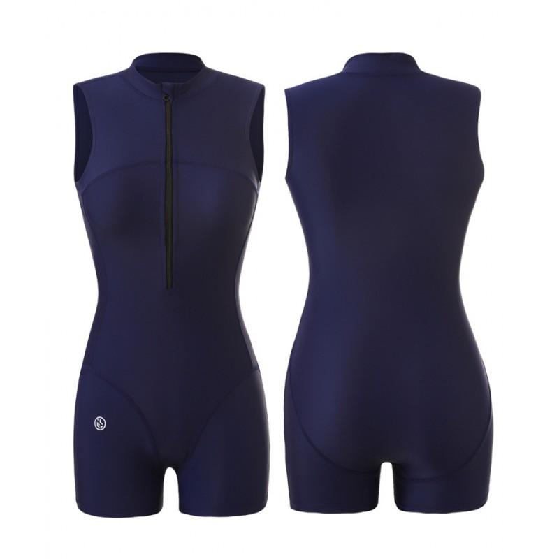 Womens High-End One-Piece Competitive Swimsuit Pool Training - Modest Cut Chlorine Resistant Quick Dry