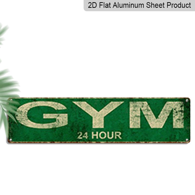 

[Vintage GYM Metal Sign] Durable Aluminum Vintage GYM Aluminum Decorative Sign - 16x4 | UV-Printed for Indoor/Outdoor Decor | Ideal for Home 40cm x 10cm