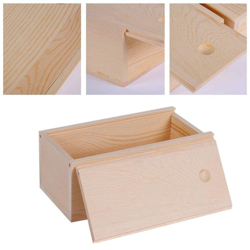 Wood Storage Box Natural Beads Container Card Keeper Jewelry Organizer Case Home Decoration