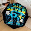1PC Six Seven Umbrella-8-Rib Reinforced, Automatic Open, Lightweight & Durable, Fashion Accessory for Outdoor-D315