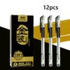 12pcs Pen 0.5mm Black Gel Pen for Students Bullet Tip Smooth Writing Suitable for Exams Office and Signing Stationery Supplies