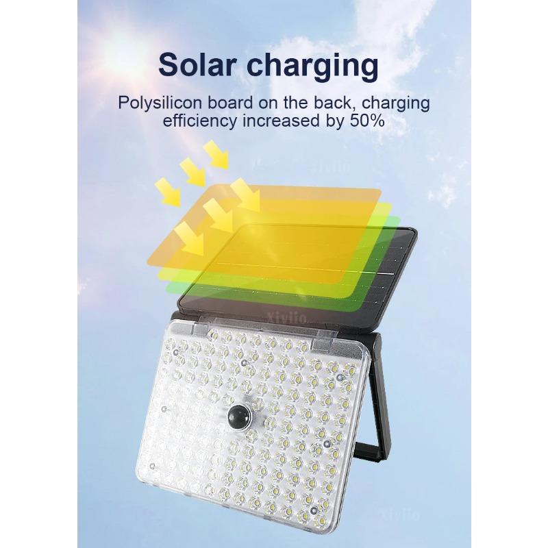LED Solar Light Outdoor 137 LED Spotlights Waterproof Motion Sensor Human Solar Flood Security Wall Lights 3 Modes