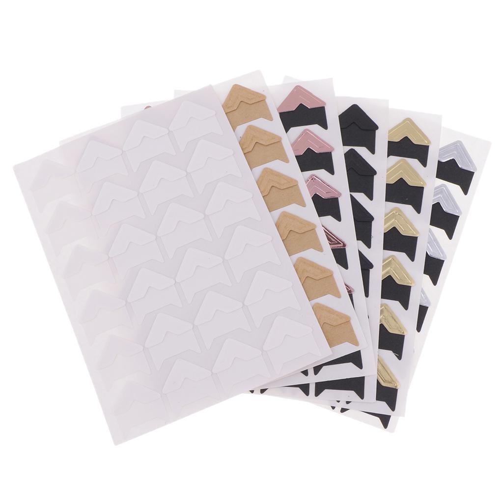 Buy 6 Pieces Photo Mounting Sticker Paper Corner Stickers for ...