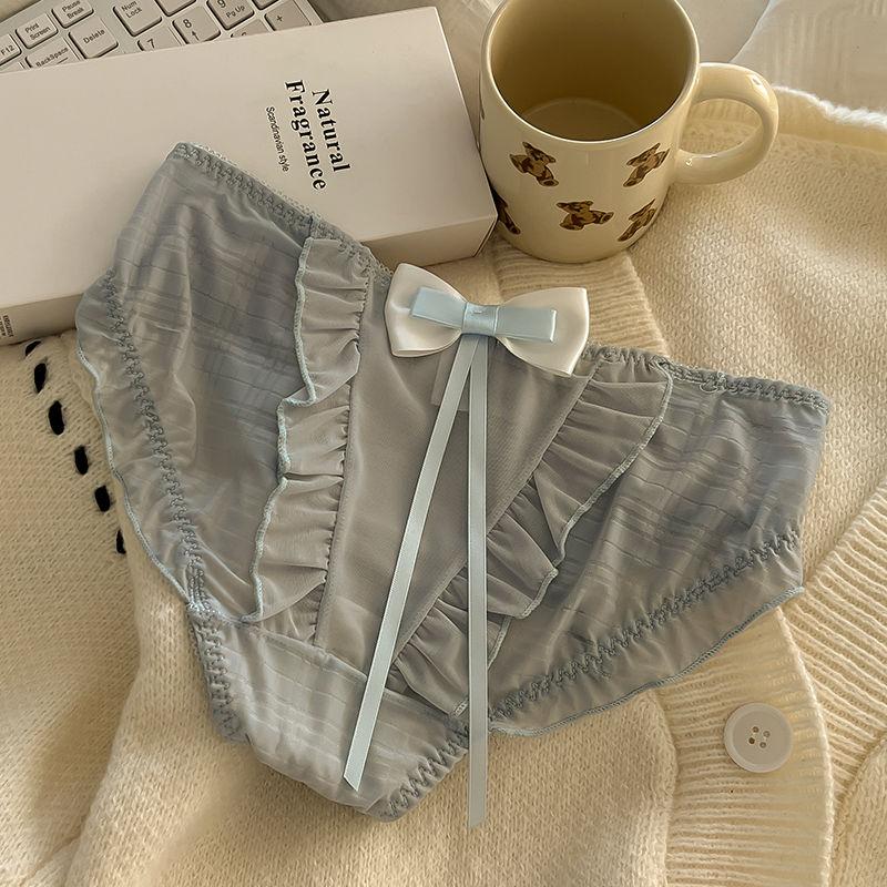 

Ice Silk женские сексуальные бесшовные трусики с низкой посадкой и бантом из быстросохнущего материала XL