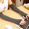 Fashion Women Lady Knitted Long Fingerless Gloves Wrist Arm Hand Warmer Winter