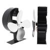 Wood Stove Fan 4 Blades Fireplace Fan Heat Powered Fast Warm Circulation Moon Star Pattern Termal