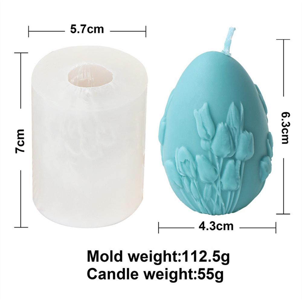 Easter Egg Flower Ball Candle Silicone Mold Handmade Chocolate Decoration Gypsum Aromatherapy Soap Resin Candle Silicone Mould