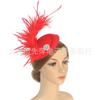 Vintage Bridal Hat With Feather Decor For Wedding And Cosplay