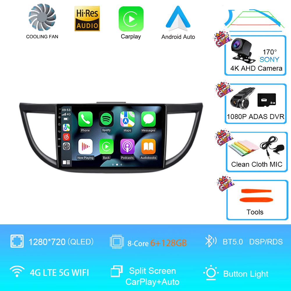 Android 14 Car Radio For Honda CRV CR-V 4 RM RE 2011 - 2018 Auto Multimedia Video Player Navigation stereo GPS QLED TouchScreen
