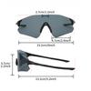 Wrapped Round Athletic Goggle Men Latest Rimless Mirror Outdoor Use Hiking UV Protection Glasses Trendy Punk Design Anti-UV Bicycle Shades