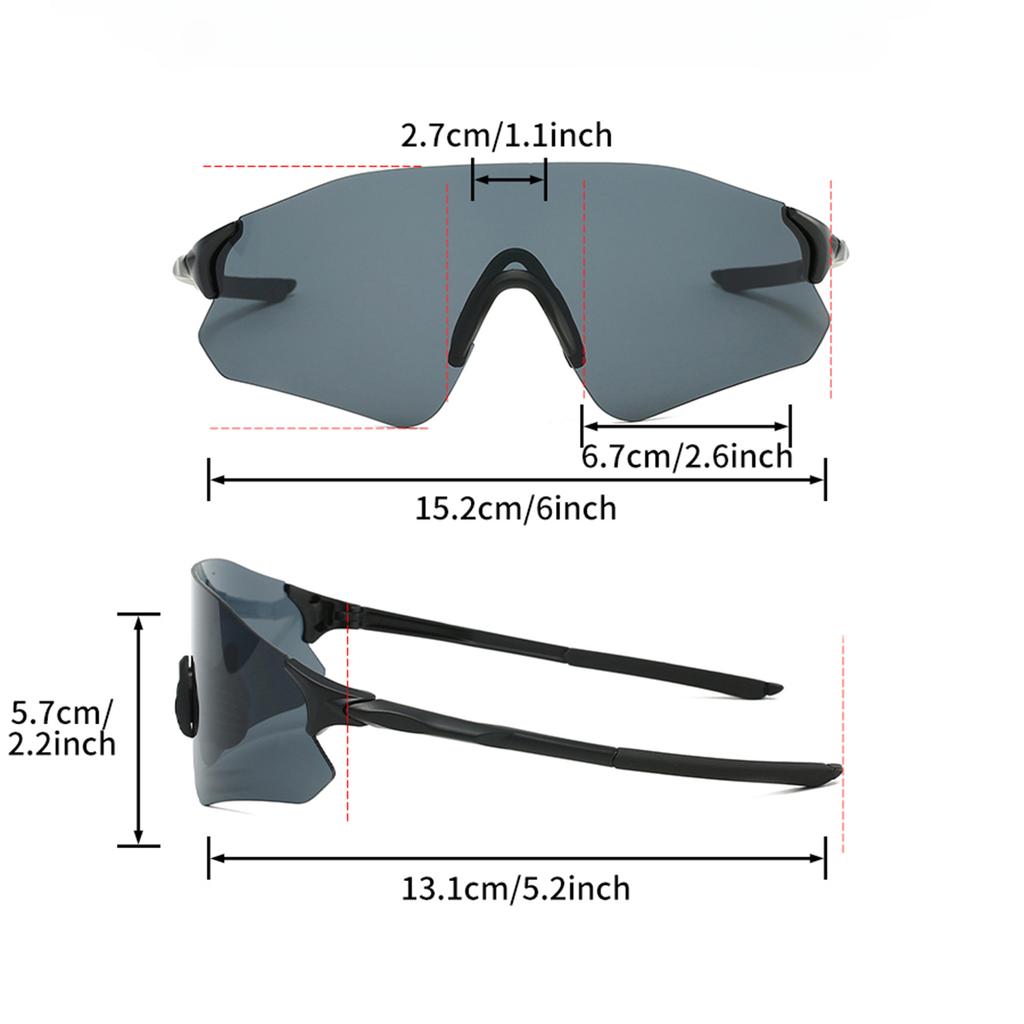 Wrapped Round Athletic Goggle Men Latest Rimless Mirror Outdoor Use Hiking UV Protection Glasses Trendy Punk Design Anti-UV Bicycle Shades