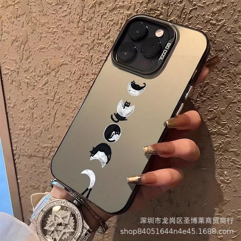 Creative Cat for Apple 15 Colored Silver iPhone14promax Creative 13/11 Matte 16 Protective Case 17