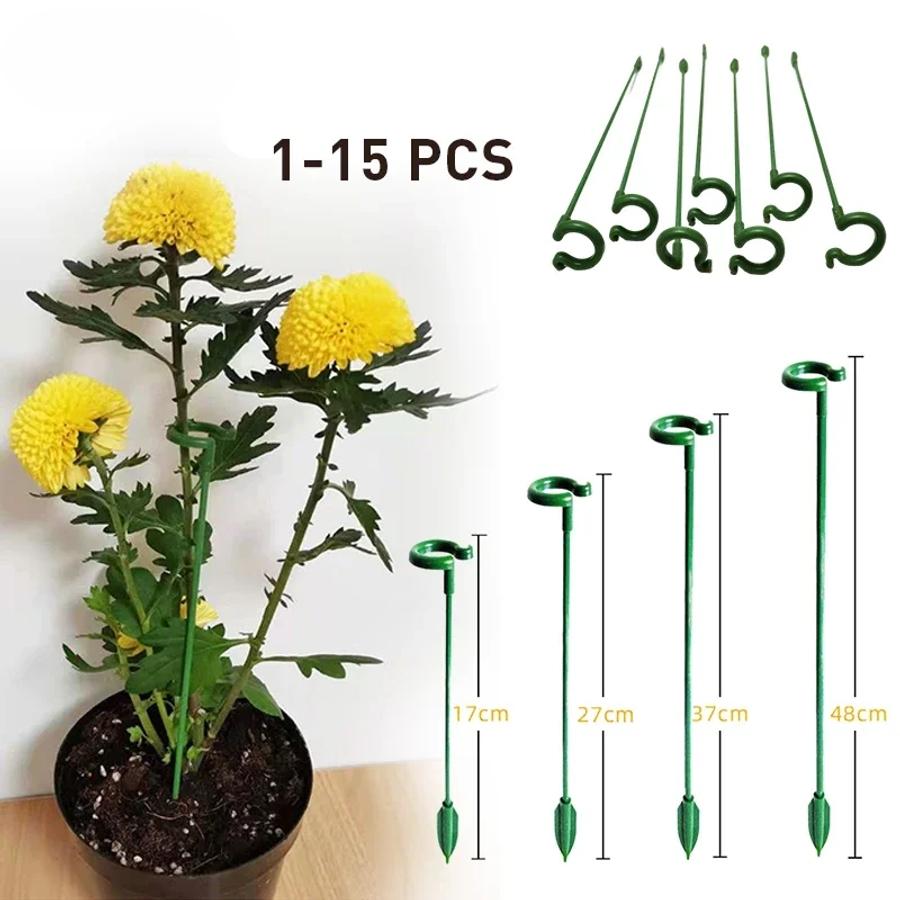 10 STÜCKE Pflanzenstützstäbe Blumenständerstäbe Wiederverwendbare Pflanzenklammern Bonsai Fixierwerkzeug Blumenwachstumshalter Gartengeräte