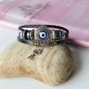 1Pcs Multilayer Vintage Demon Eye Lucky Bangle Punk Jewelry Turkish Blue Evil Eye Flower Leather Rope Bracelets For Women Men