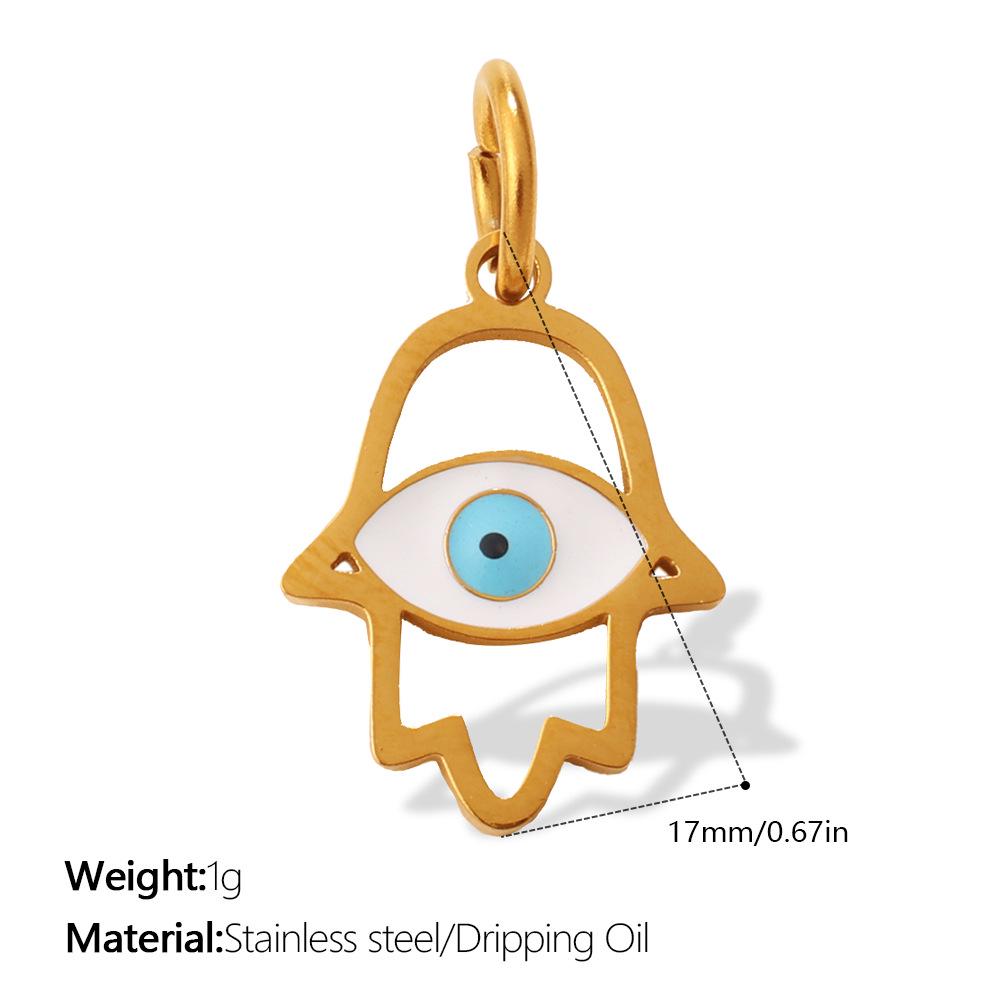 Creative Multi Devil's Eye Hand of Fatima Stainless Steel Pendant