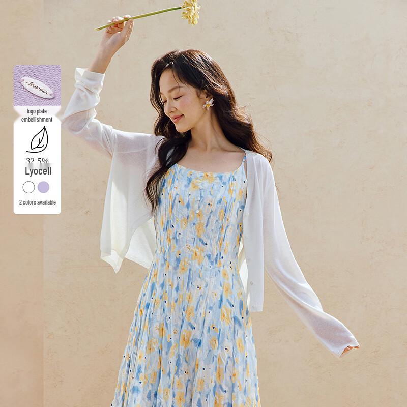 INMAN Women's Lightweight Long Sleeve Knit Cardigan