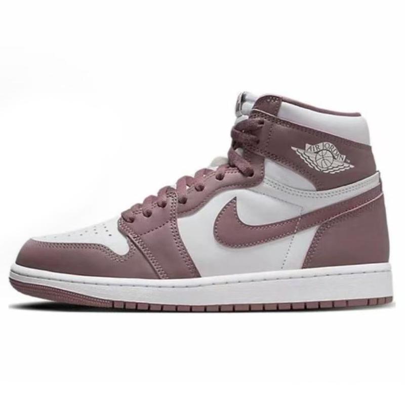 Jordan Air Jordan 1 High top Vintage Basketball Shoes Unisex Classical Style Purple DZ5485-105(Team679-)