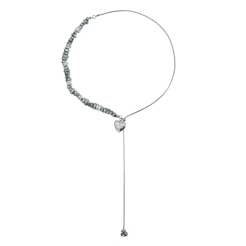 Adjustable Length Heart Beaded Necklace Sweet Cool Fashion For Everyday Outings Gatherings