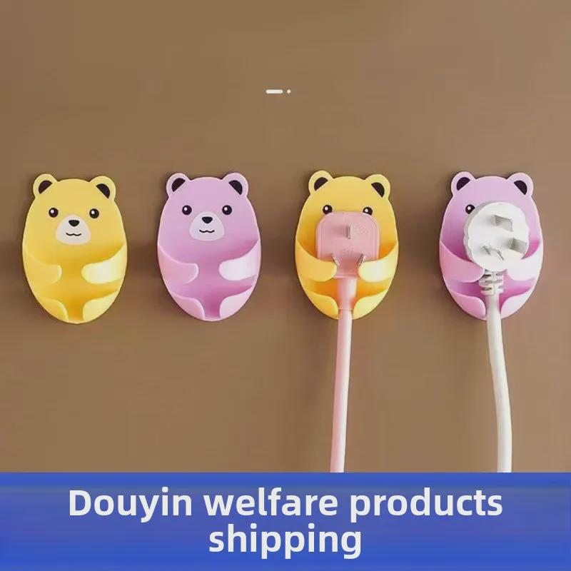 

Організатор для кабелів та гачків Douyin Punch-Free Bear та розетки живлення 1 Hook