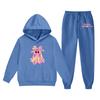 Kids Hooded Sweatshirt and Pants Set Halloween Ghost Print Pullover Long Sleeve Top and Bottom Outfit for Children Casual Wear