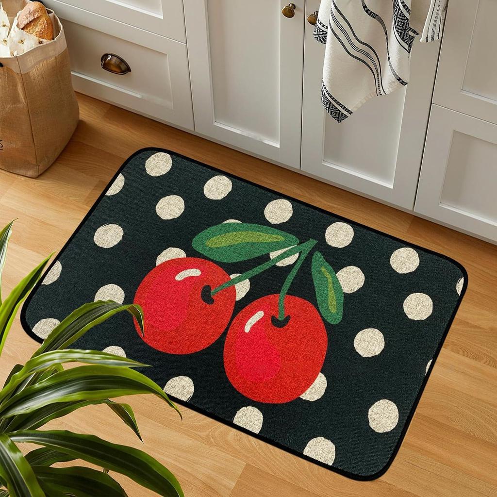 Blumen-Bodenmatte im Retro-Stil, schmutzabweisend und pflegeleicht, saugfähige und schnell trocknende Badezimmer-Bodenmatte