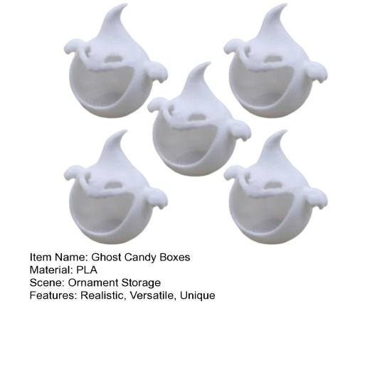 Miniature Halloween Ghost Candy Boxes with Fake Jelly Beans Spooky