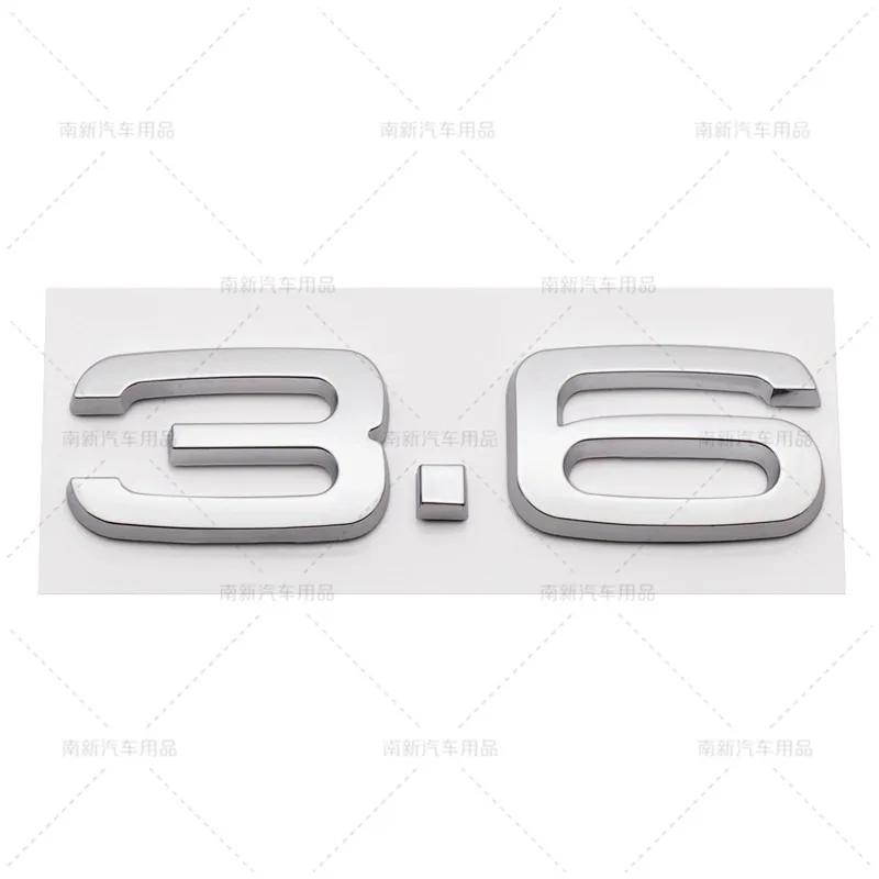 3D ABS 2.4 3.6 4.2 Letter Car Rear Trunk Tailgate Fender Door Badge Emblem Adhesive Sticker For A4 A5 A6 A7 A8 Q3 Q5 Q7