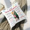 1 Pieces of Grandma Love Linen Pillowcase, Zipper Closure, Gift for Granddaughter, Birthday Souvenir, Sofa Bedroom Decorations