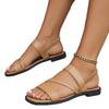 Summer Beach Sandals For Women With Cross Strap Pu Material Lightweight Nonslip For Adult Comfort