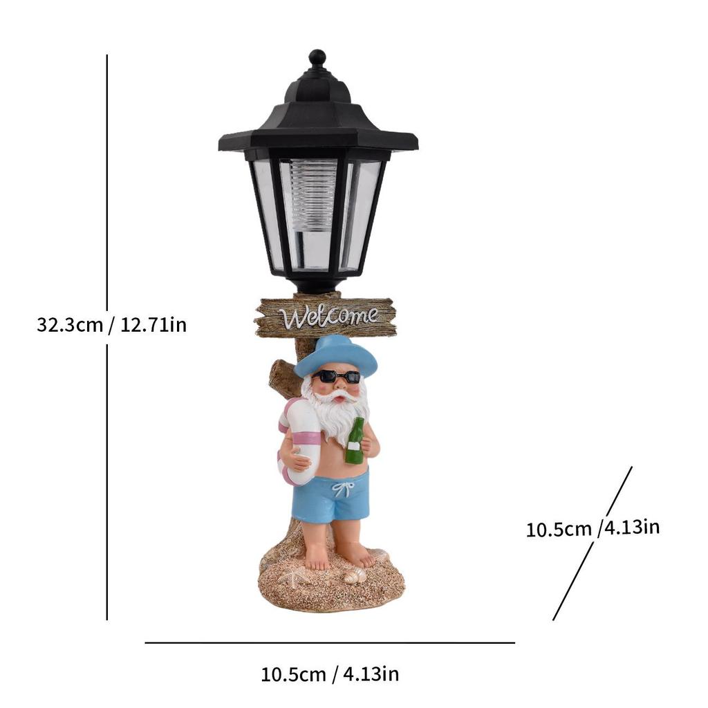 Solarbetriebene Welpenfigur: Gartendekoration aus Kunstharz für den Außenbereich