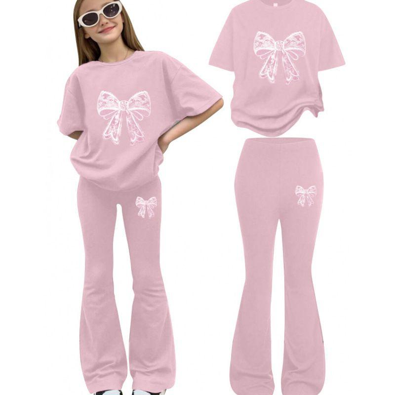 8-12 Jahre Kinder Mädchen T-Shirt und Hose Set Freizeitkleidung