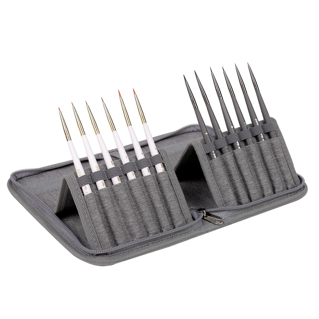 Aurochs Facial Brush 6 Natural Horsehair Nylon Plastic Watercolor Acrylic Japanese Nail 12-piece Ultra-fine Set, Brushes/6 Brushes, Paint, Model,