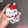 Capybara Christmas Keychain Cute Red Scarf Bear Doll Keyring Hanging Mobile Phones Bag Pendant Christmas Party Small Gifts Decor