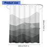 Quick Install Bathroom Curtain with 12pcs Hook Geometric Print Fabric Waterproof Shower Curtain 70.87x70.87Inches