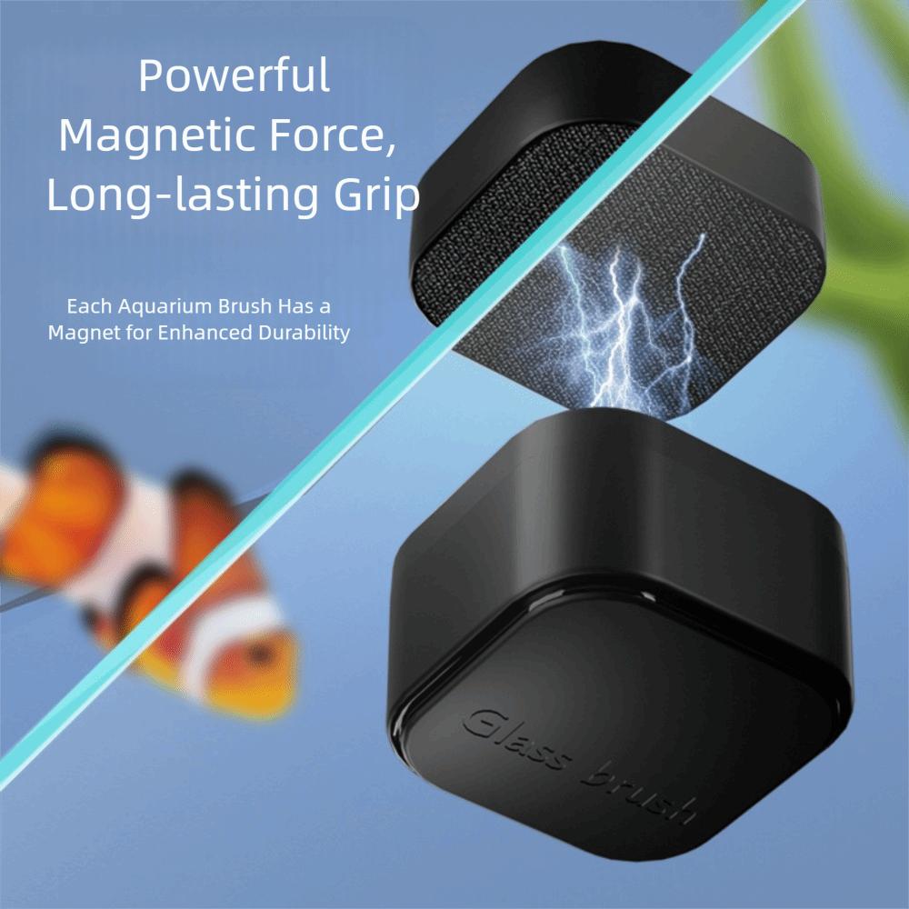 Mini Aquarium Glasreiniger Magnetischer Quadratischer Algenkratzer Neu Glasreinigerbürste Aquarium