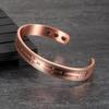 Temu Vintage Copper Magnetic Energy Bracelet - Cross & Stripe Open Bangle