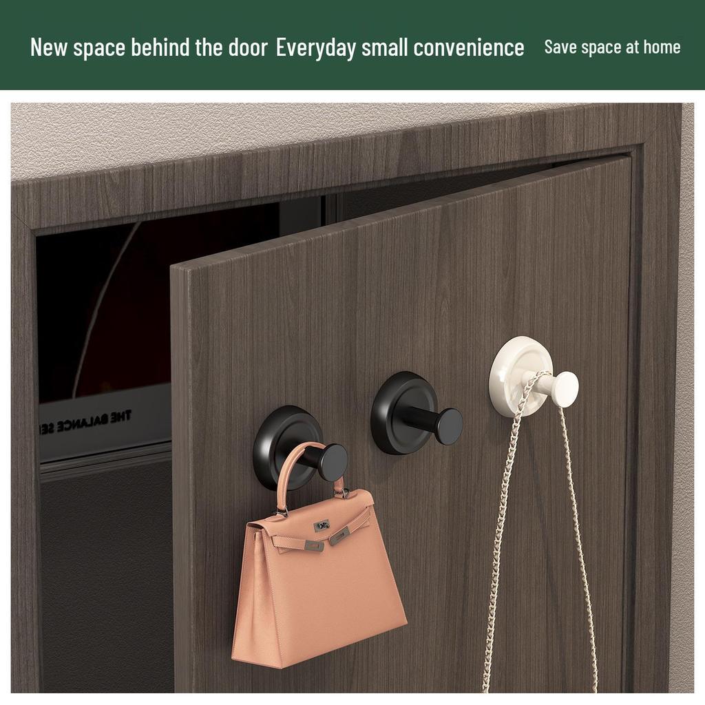 Stainless Steel No-Drill Suction Cup Hook for Kitchen & Bathroom Towels and Clothes