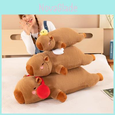 Water Capybara Cartoon Plush Toy Cushion With Short Plush Fabric For Home Office Comfort