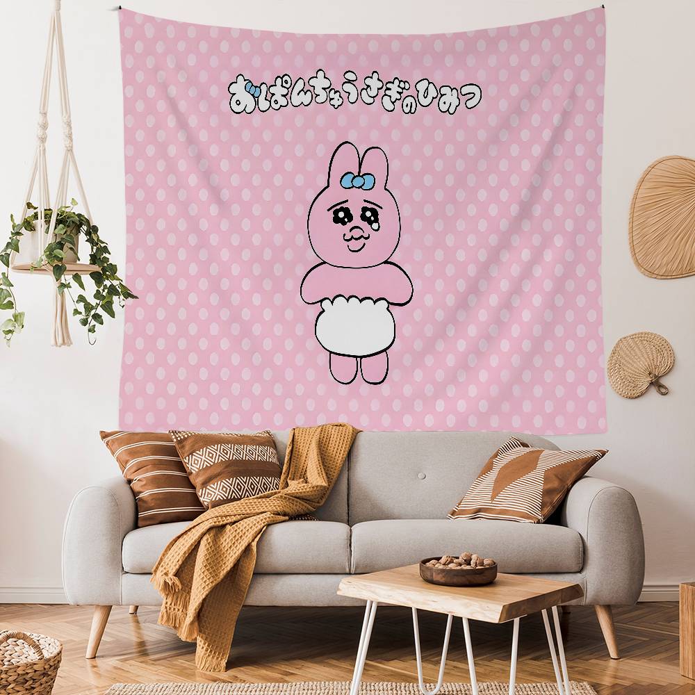 OOpanchu UUsagi Cartoon Cute Cartoon Tapestry For Living Room Home Dorm Decor INS Home Decor