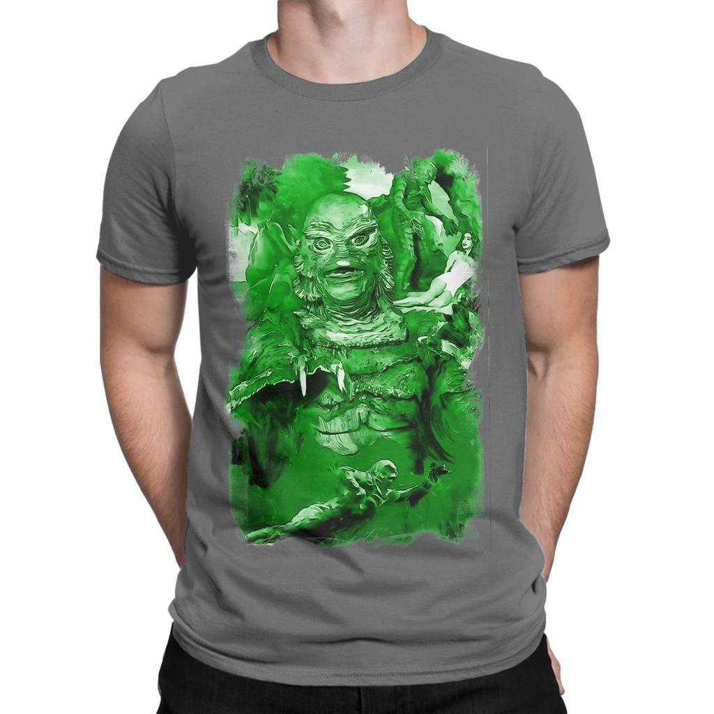 cCreature from Black Lagoon green poster Novelty Graphic 100 Cotton TShirt cCreature from the Black Lagoon Tops Tees For Unisex