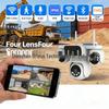 4G Lifetime Data 4-Lens 4-Screen Wireless WiFi Monitoring Camera