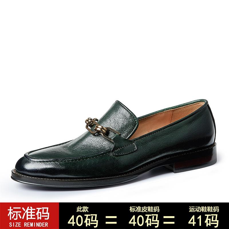 Business Casual Dress Leather Shoes Commuting Daily Soft Sole Soft Surface Top Cowhide Loafers Fashion Trend