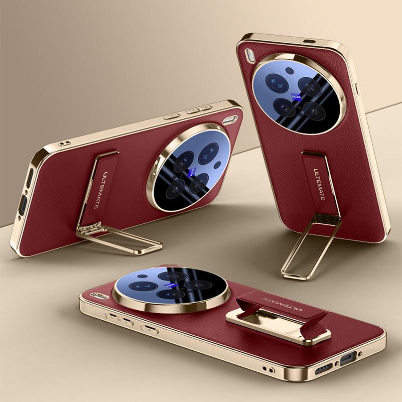 

Leather Wristband and Metal Stand Fully Envelop the Lens Case For VIVO X300 Pro vivo x300 Slim Hard Back cover vivo X300 Pro