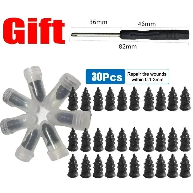 10/30Pcs Car Motorcycle Vacuum Tyre Repair Nails Truck Scooter Bike Tire Puncture Repair Tools Rubber Metal Nails Accessories