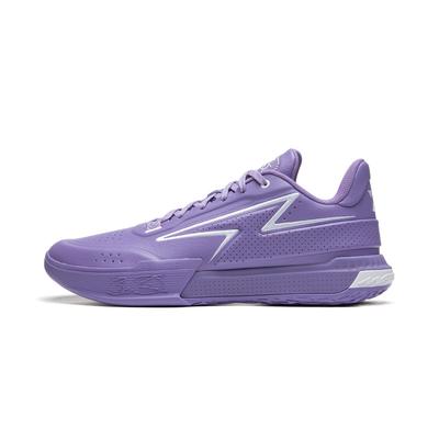 Li Ning Rutschfest Abriebfest Niedrig geschnittene Basketballschuhe Herren Lila ABPU039-5