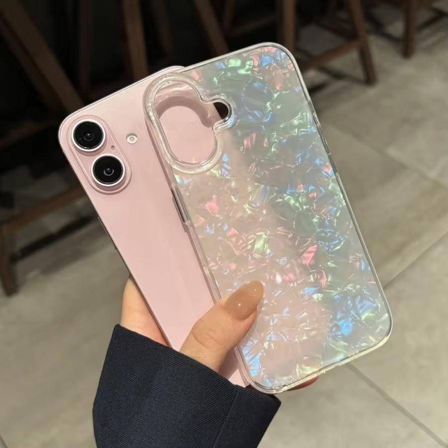 

Luxury Shiny Dream Shell Pattern Phone Case For iPhone17 Air 11 12 13 14 15 16 Pro Max Plus IMD Shockproof Bumper Back Cover iPhone 11