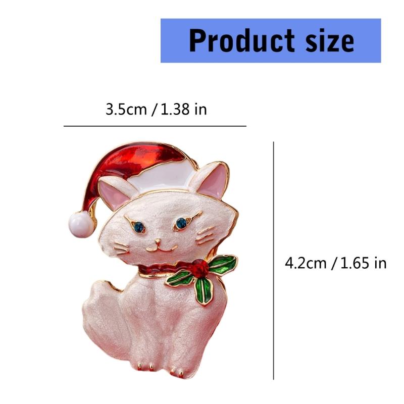 Delicate Enameled Cats Face Brooch Alloy Crafted Accessory Kitten Enamel Badge For Shirts Jackets And Special Occasions