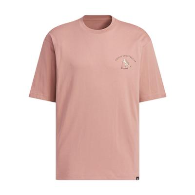 Sportswear GFX Short Sleeve Comfortable Soft Loose Knit Fashion T-Shirt Men Tops Warm-Earth-Brown JL6059