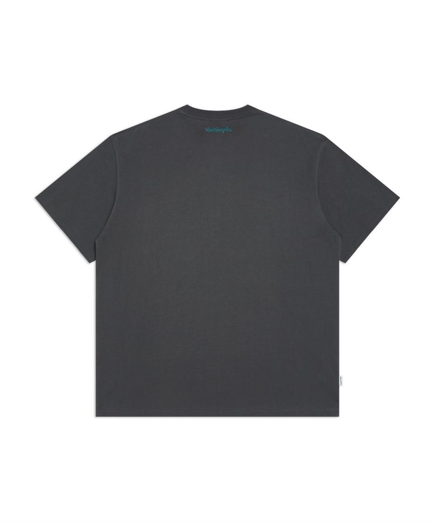 Mark Gonzales Serif Mg Logo Short Sleeve T-Shirt - Charcoal